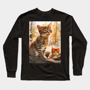 Cute Funny Kittens Beautiful Cats Long Sleeve T-Shirt